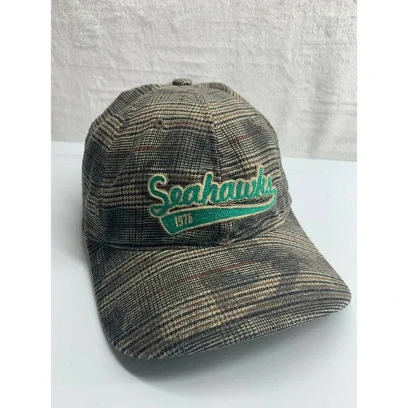 Seattle Seahawks 1976 Vintage Cap Plaid Camo Hat Old Orchard Beach NFL  Classic